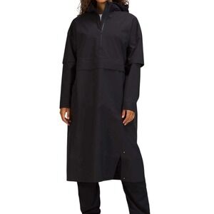 Lululemon Womens M/L Hooded Waterproof Rain Poncho in Black NWT